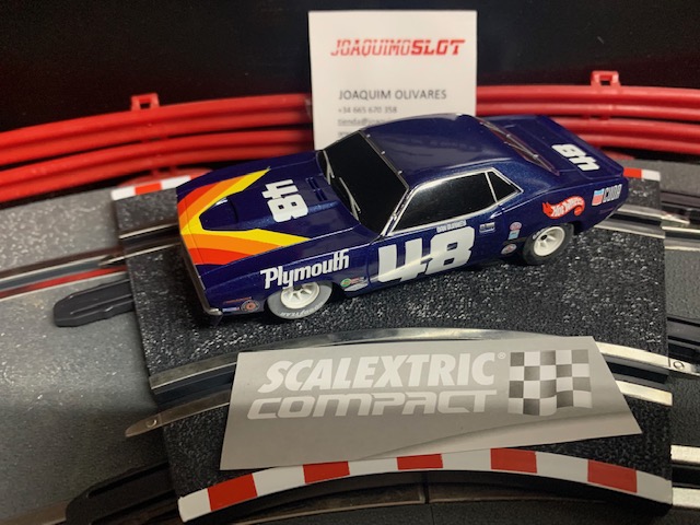 Scalextric Compact Plymounth Barracuda Azul